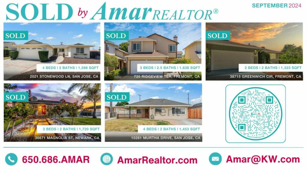 September SOLD CARDS- Amar Realtor